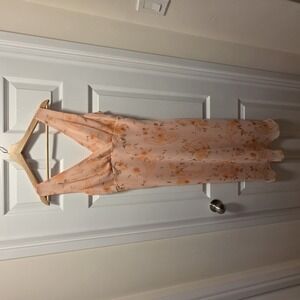 Faith Love Passion Summer Floral Peach Dress